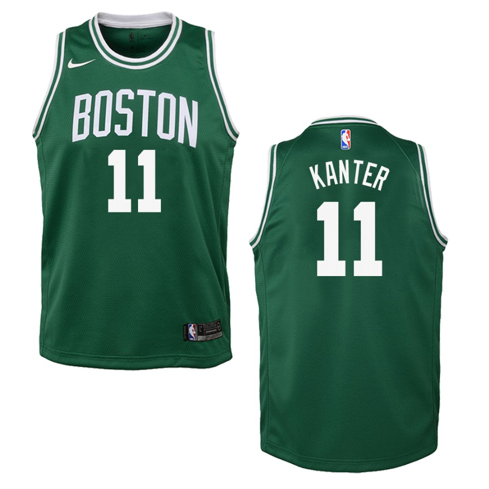Youth Boston Celtics Enes Kanter #11 Swingman Icon Green Jersey 2401RFGU